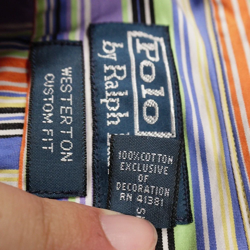 POLO RALPH LAUREN Men's XL Westerton Custom Fit‎ Long Sleeve Button Up Shirt